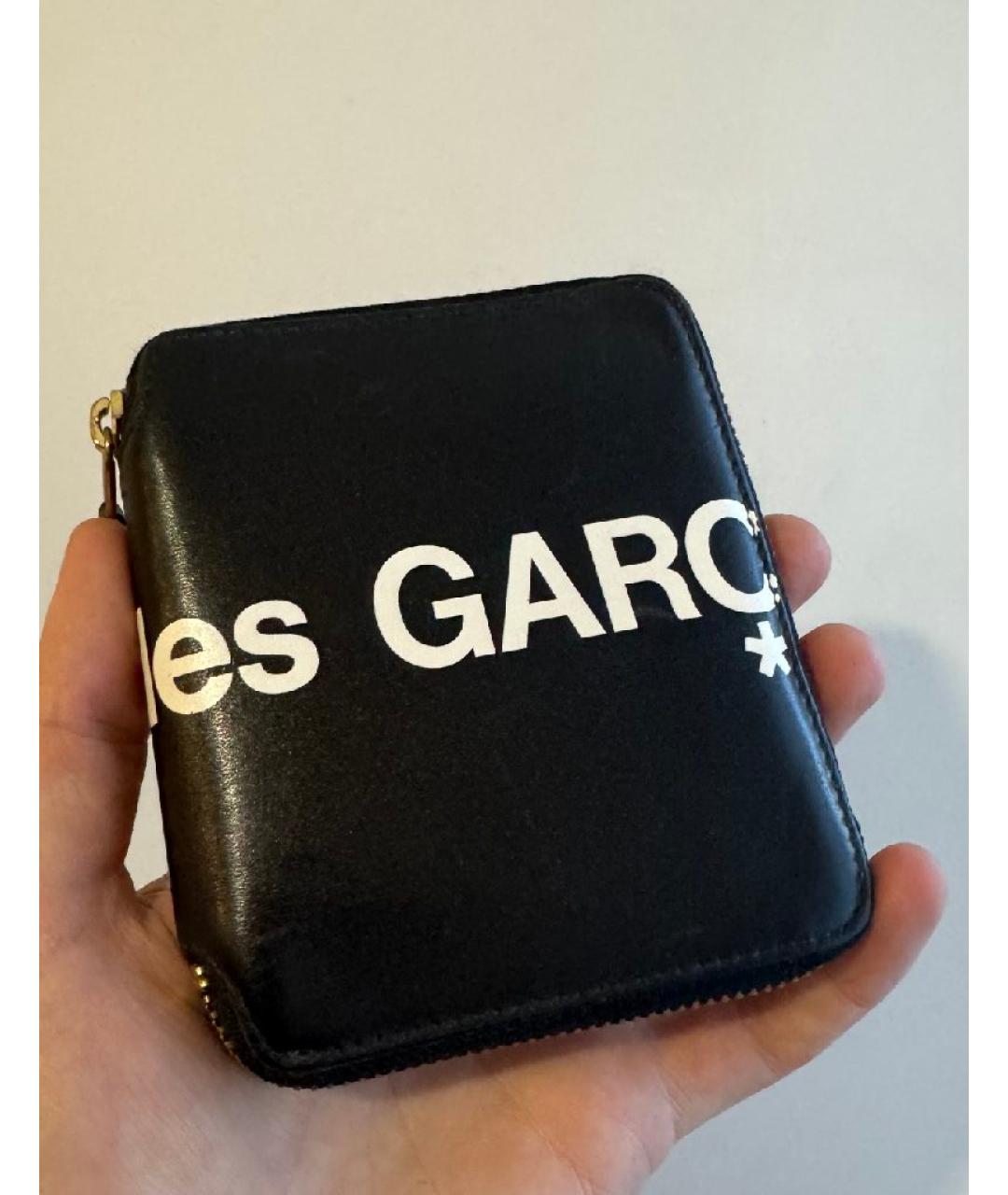 COMME DES GARÇONS Черный кожаный кошелек, фото 5