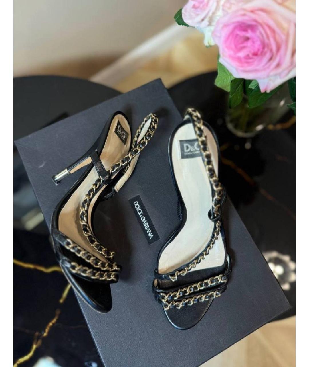 DOLCE&GABBANA Кожаные босоножки, фото 3