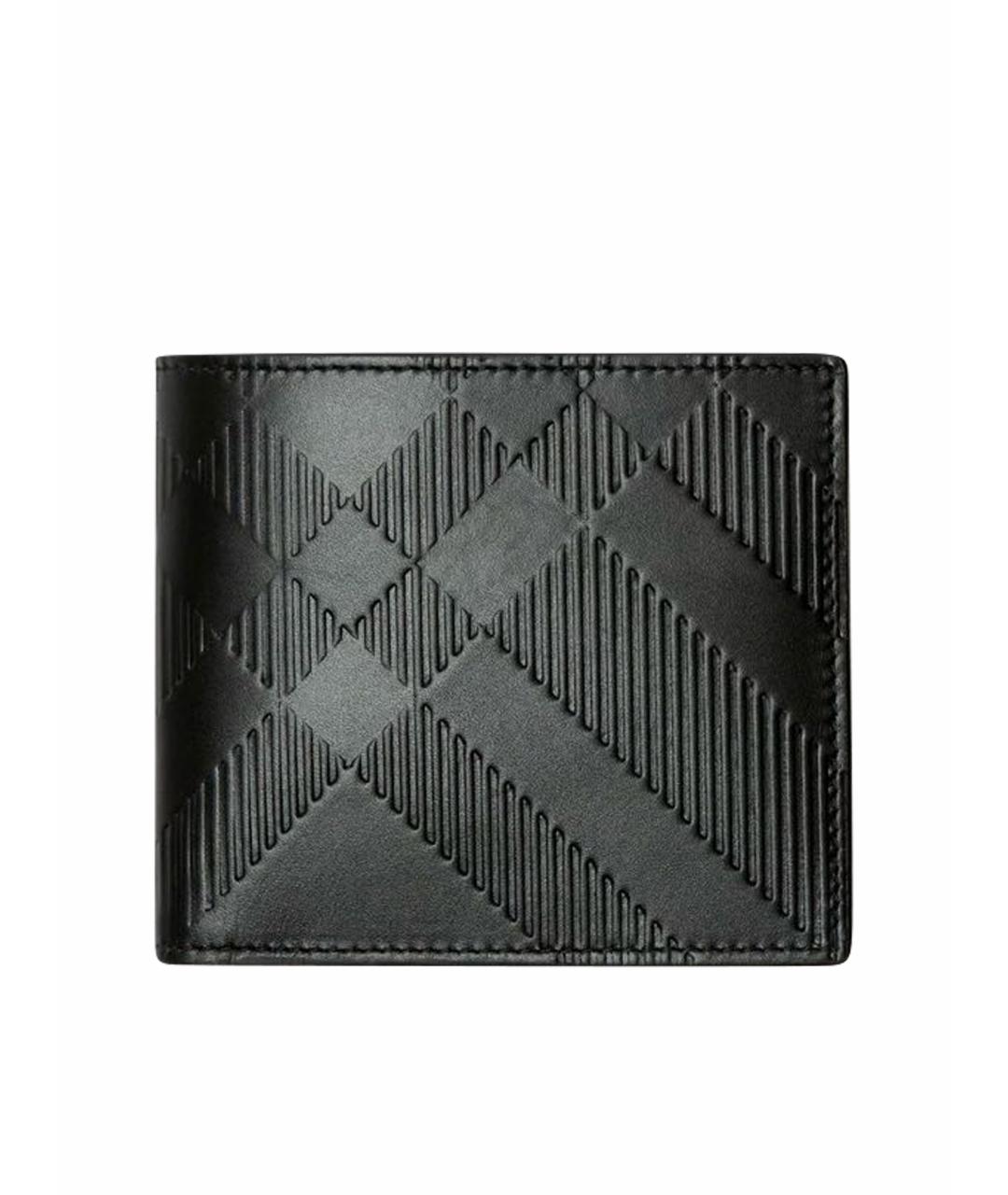 BURBERRY Черный кожаный кошелек, фото 1