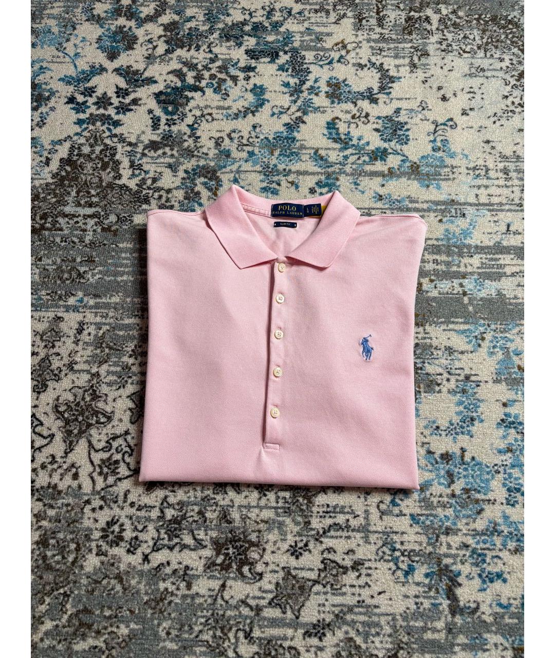POLO RALPH LAUREN Розовая хлопковая футболка, фото 4