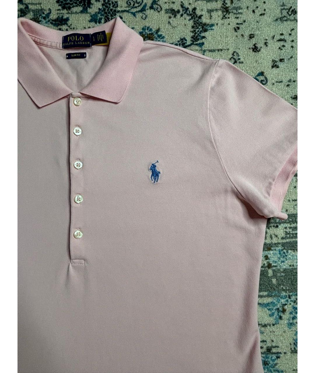 POLO RALPH LAUREN Розовая хлопковая футболка, фото 6