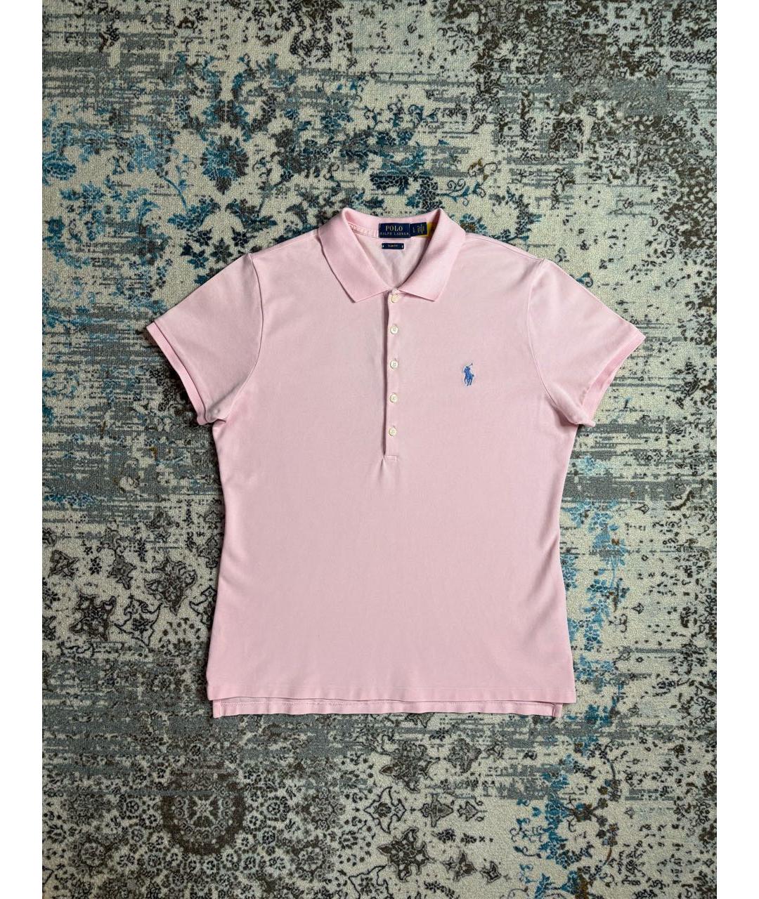 POLO RALPH LAUREN Розовая хлопковая футболка, фото 7