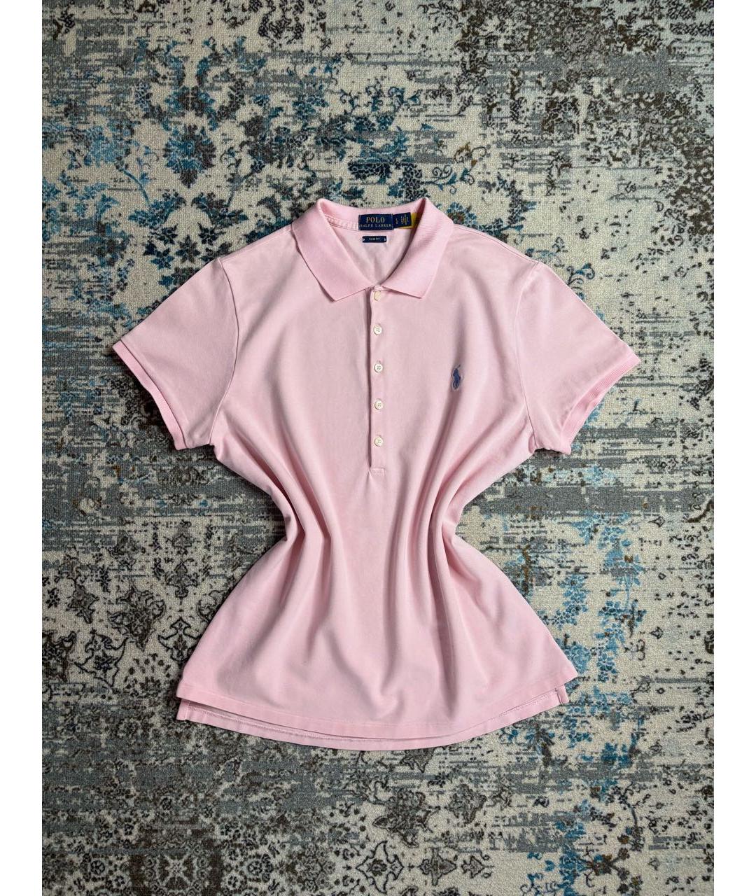 POLO RALPH LAUREN Розовая хлопковая футболка, фото 5