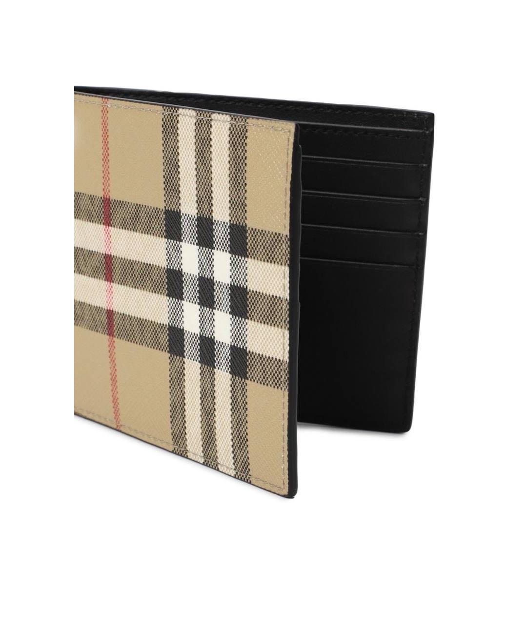 BURBERRY Бежевый кожаный кошелек, фото 3