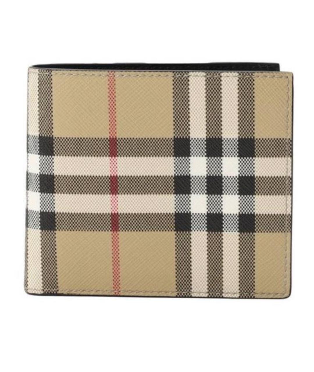 BURBERRY Бежевый кожаный кошелек, фото 5
