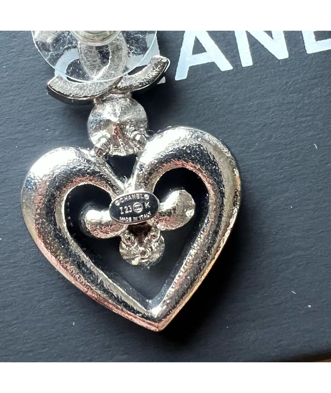 CHANEL Серебряные металлические серьги, фото 3