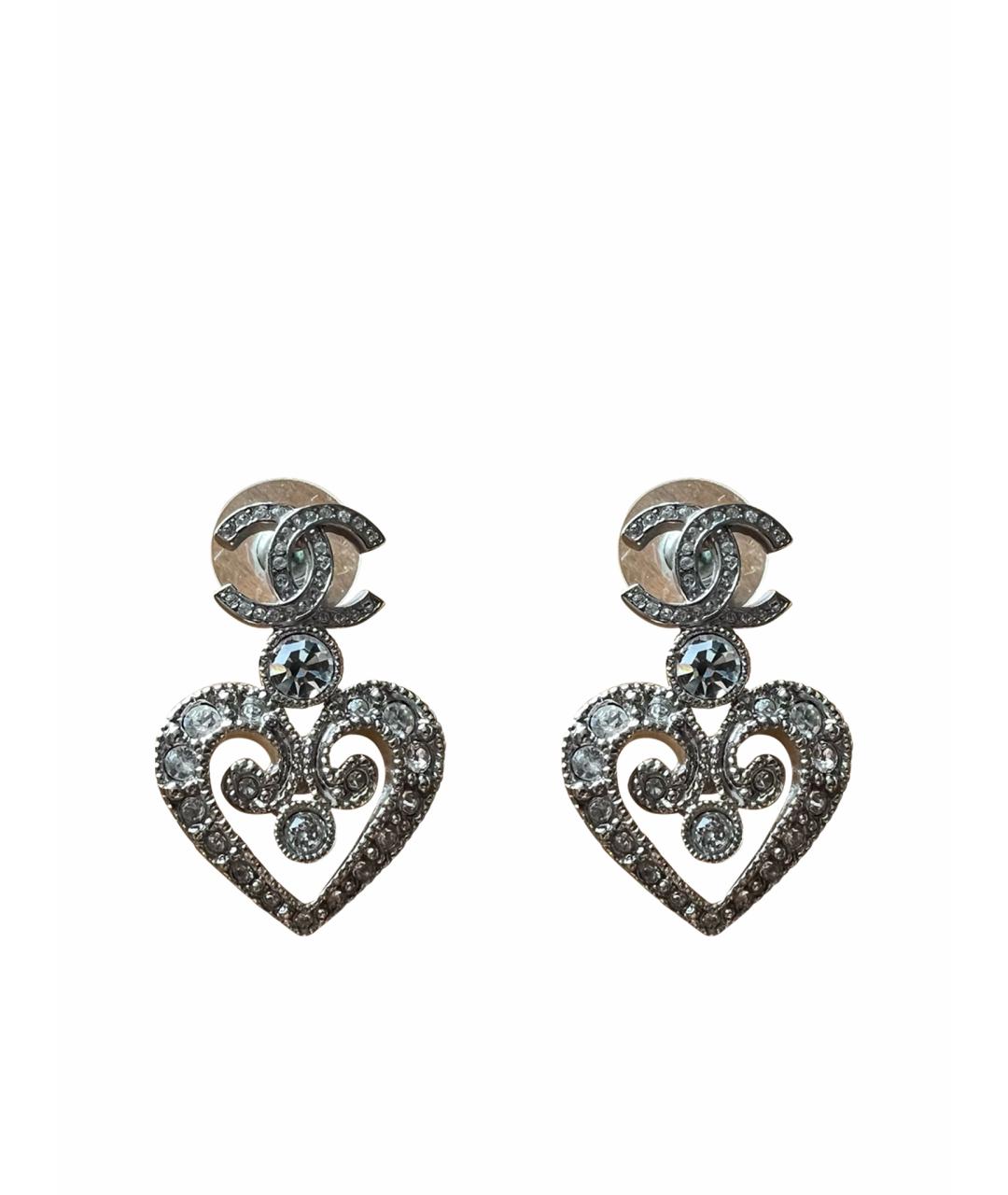 CHANEL Серебряные металлические серьги, фото 1