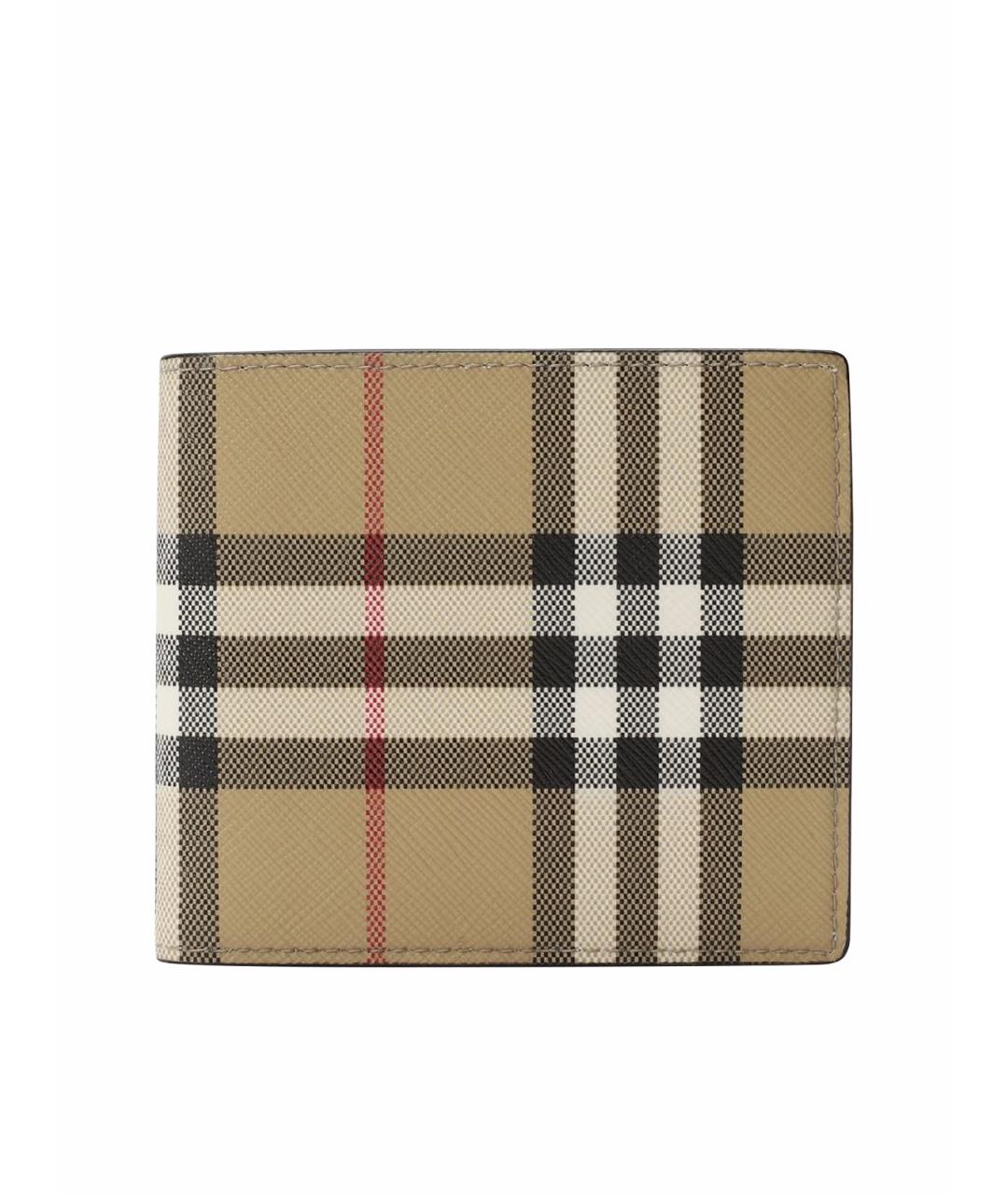 BURBERRY Бежевый кожаный кошелек, фото 1