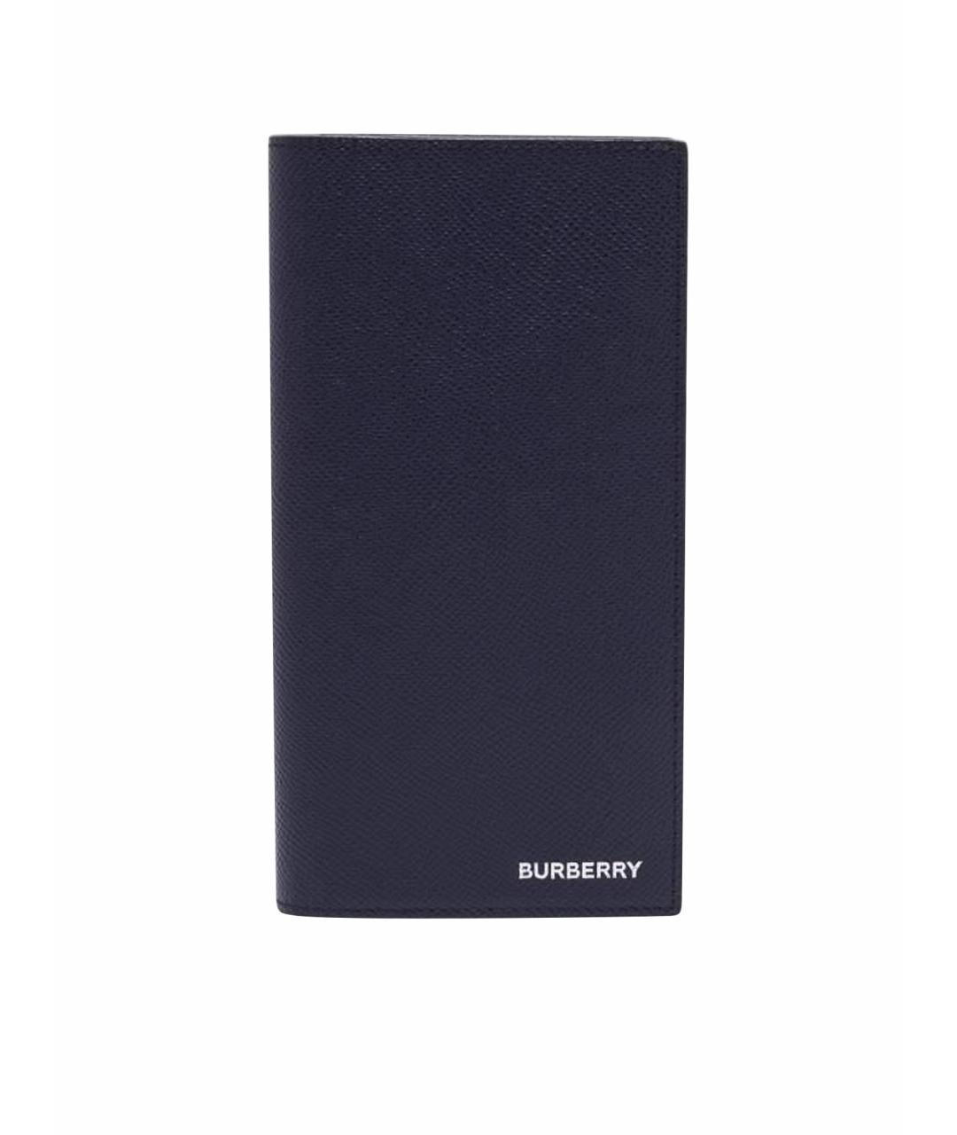 BURBERRY Синий кожаный кошелек, фото 1