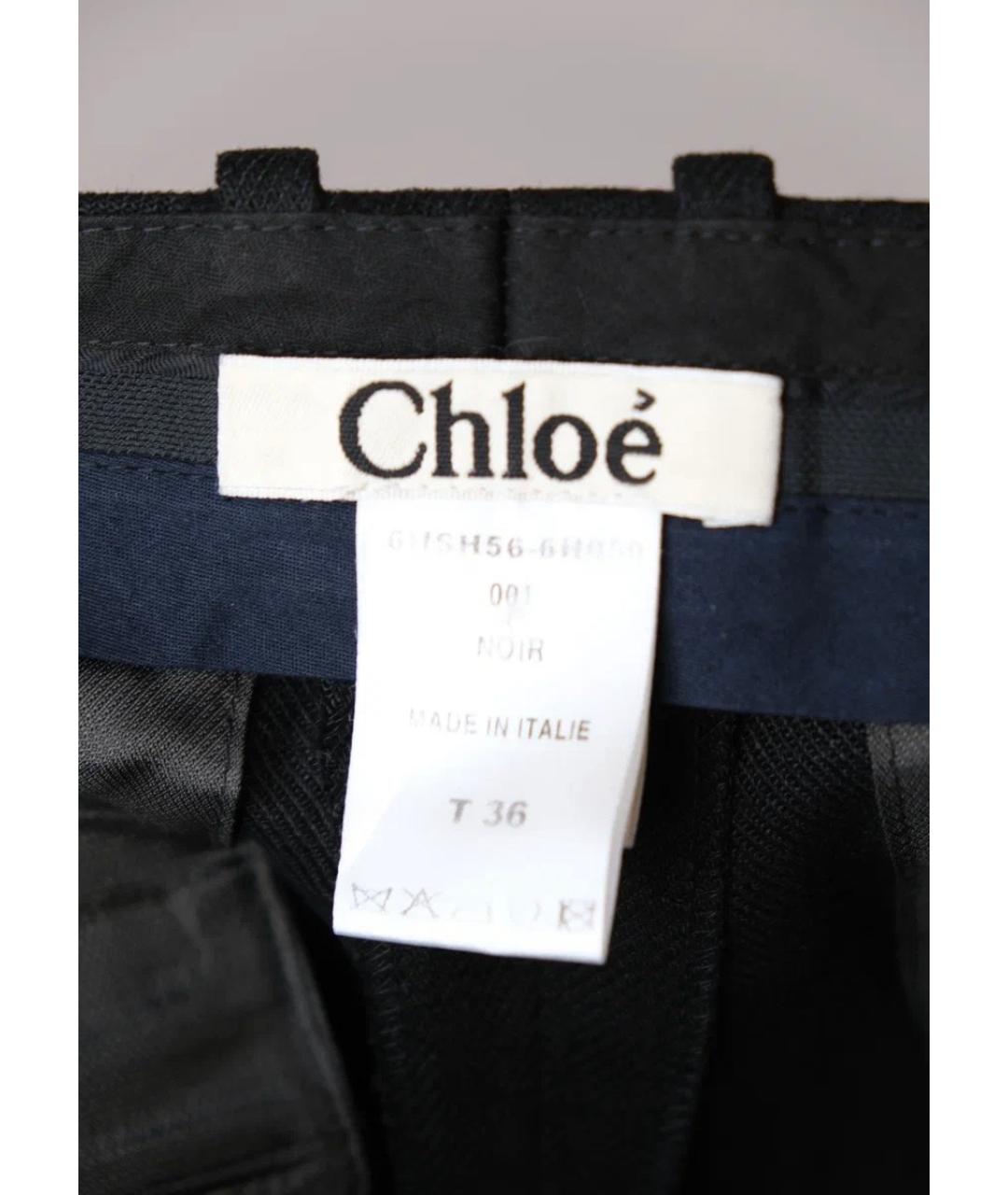 CHLOE Черные льняные шорты, фото 3