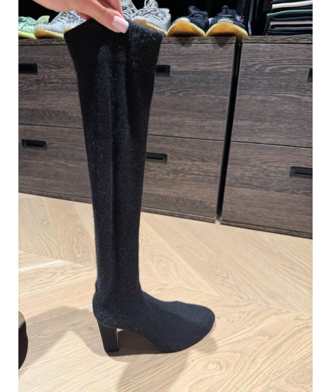 CHRISTIAN LOUBOUTIN Черные текстильные полусапоги, фото 5