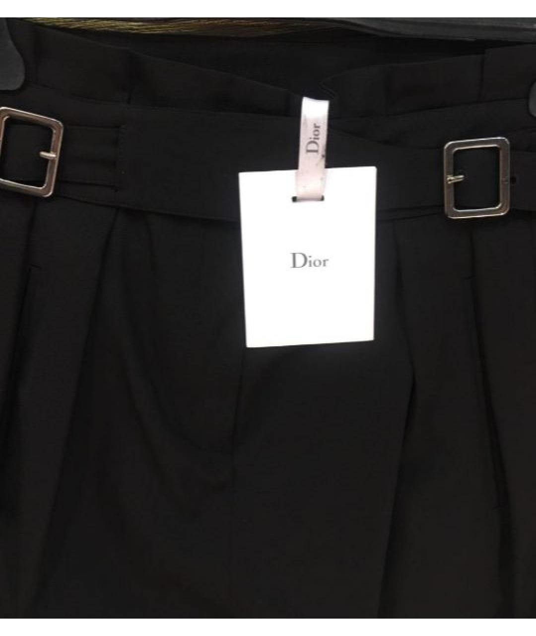 CHRISTIAN DIOR Черные шерстяные брюки узкие, фото 3