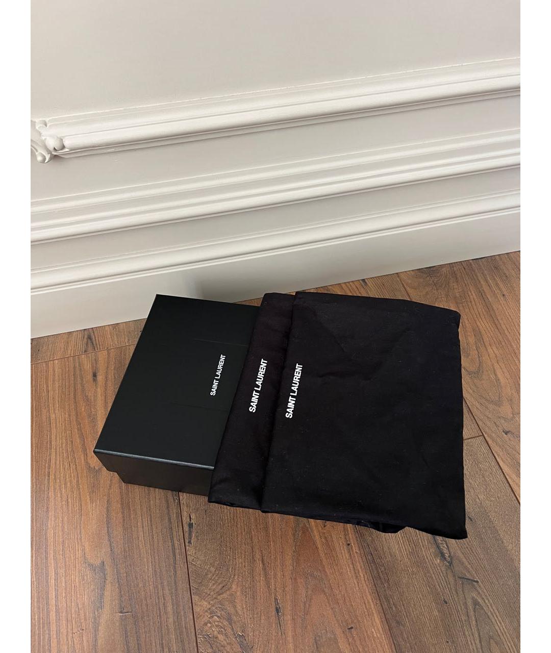 SAINT LAURENT Бордовые туфли из лакированной кожи, фото 5