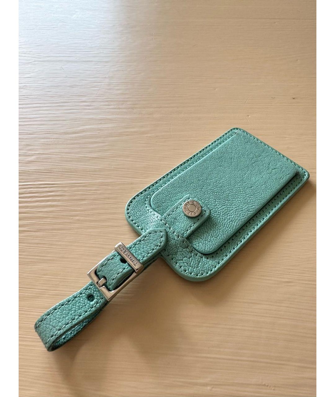 TIFFANY&CO Бирюзовый кожаный кардхолдер, фото 2