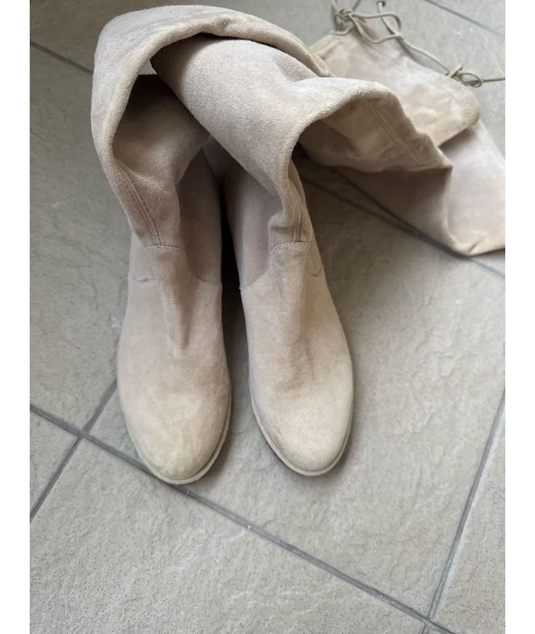 STUART WEITZMAN Серые замшевые ботфорты, фото 2