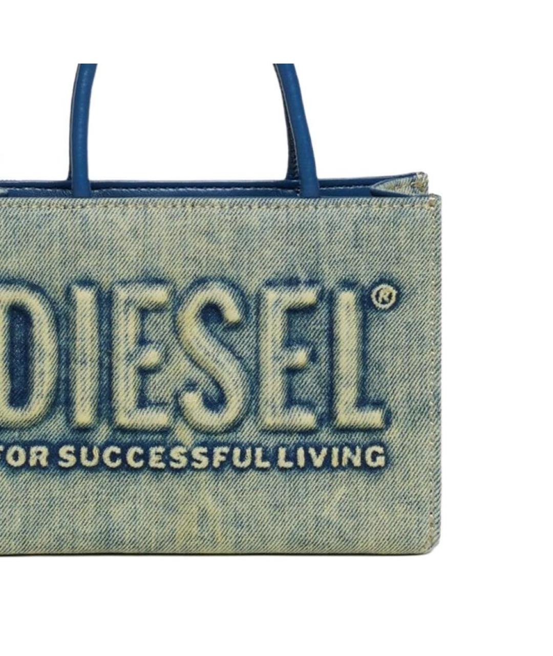 DIESEL Зеленая деним сумка тоут, фото 4