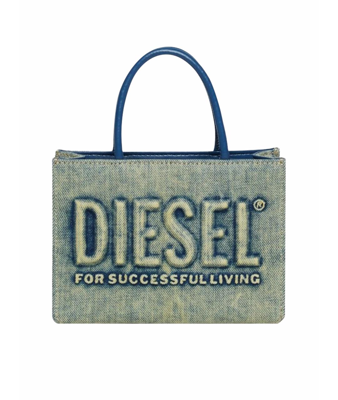 DIESEL Зеленая деним сумка тоут, фото 1