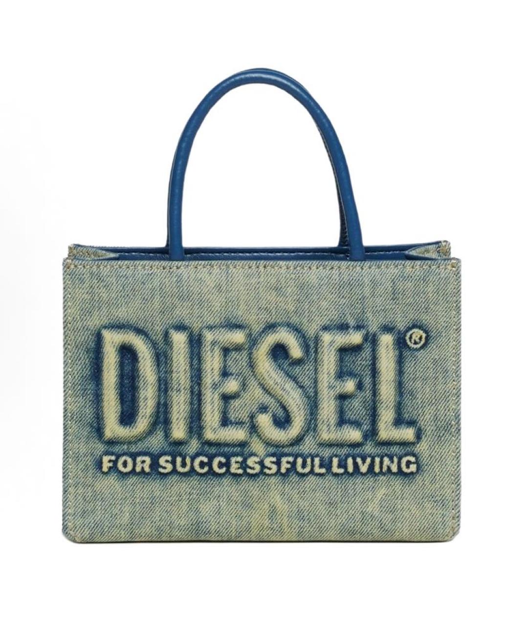 DIESEL Зеленая деним сумка тоут, фото 5