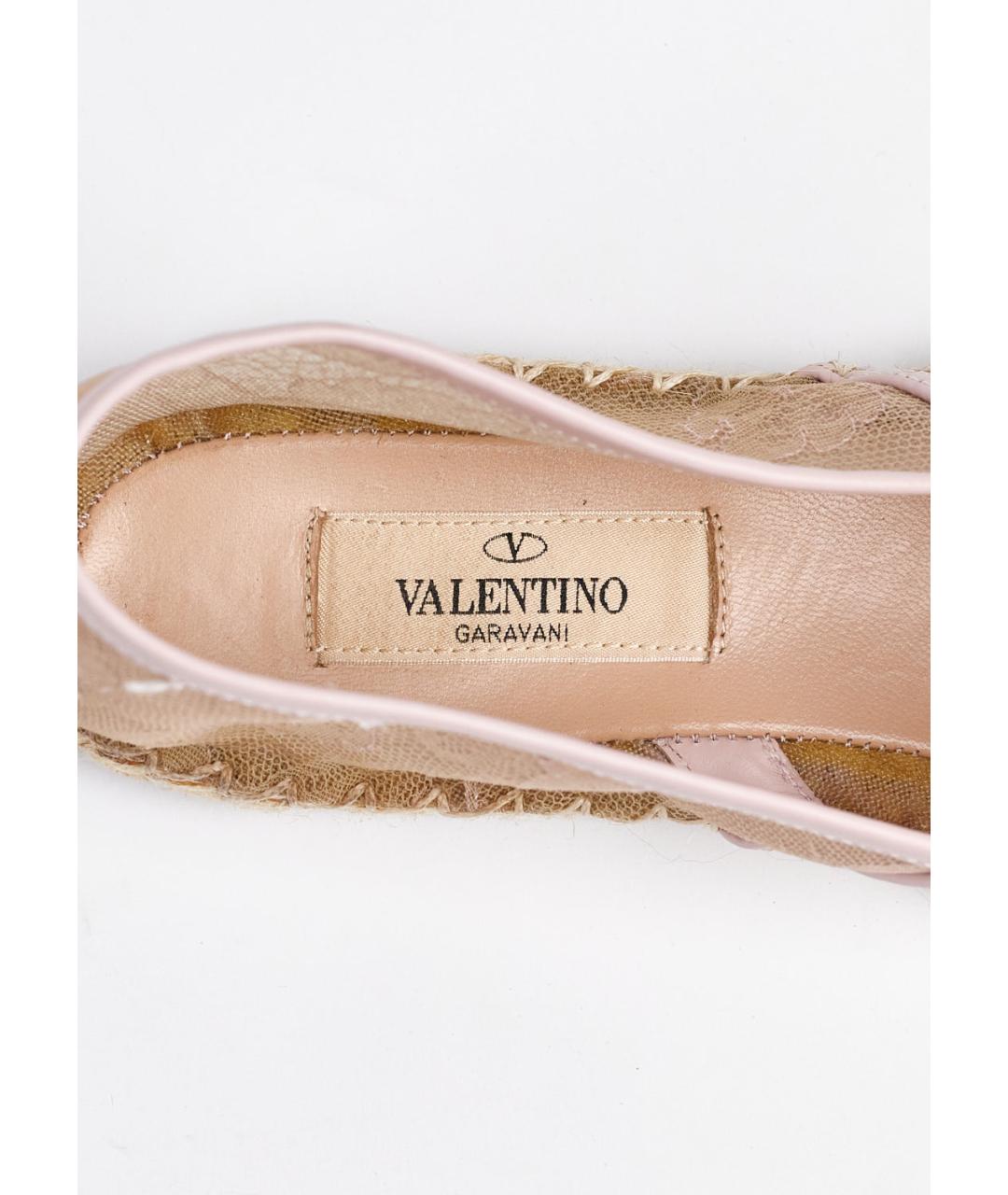 VALENTINO Розовые текстильные эспадрильи, фото 5