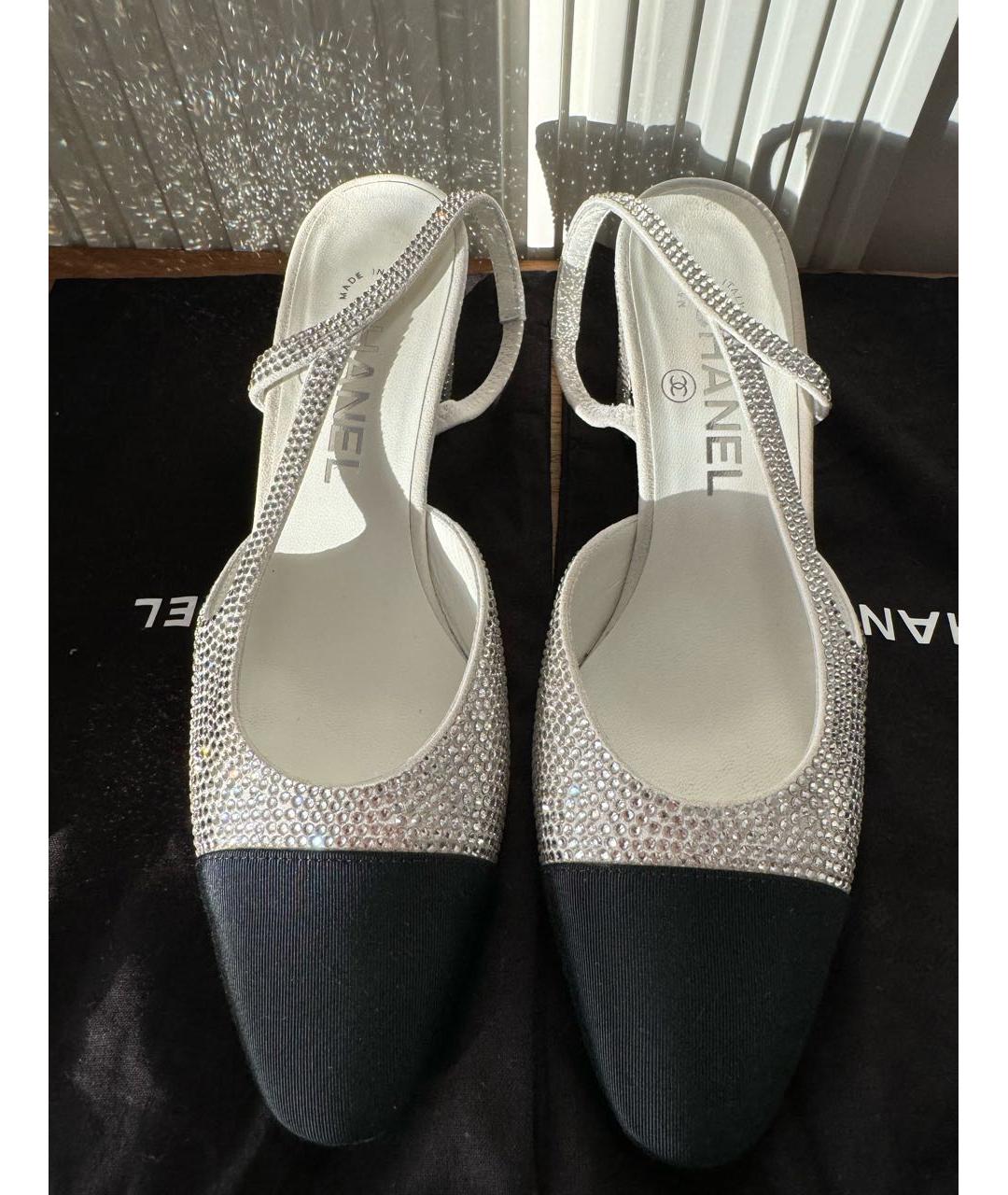 CHANEL Серебряные босоножки, фото 7