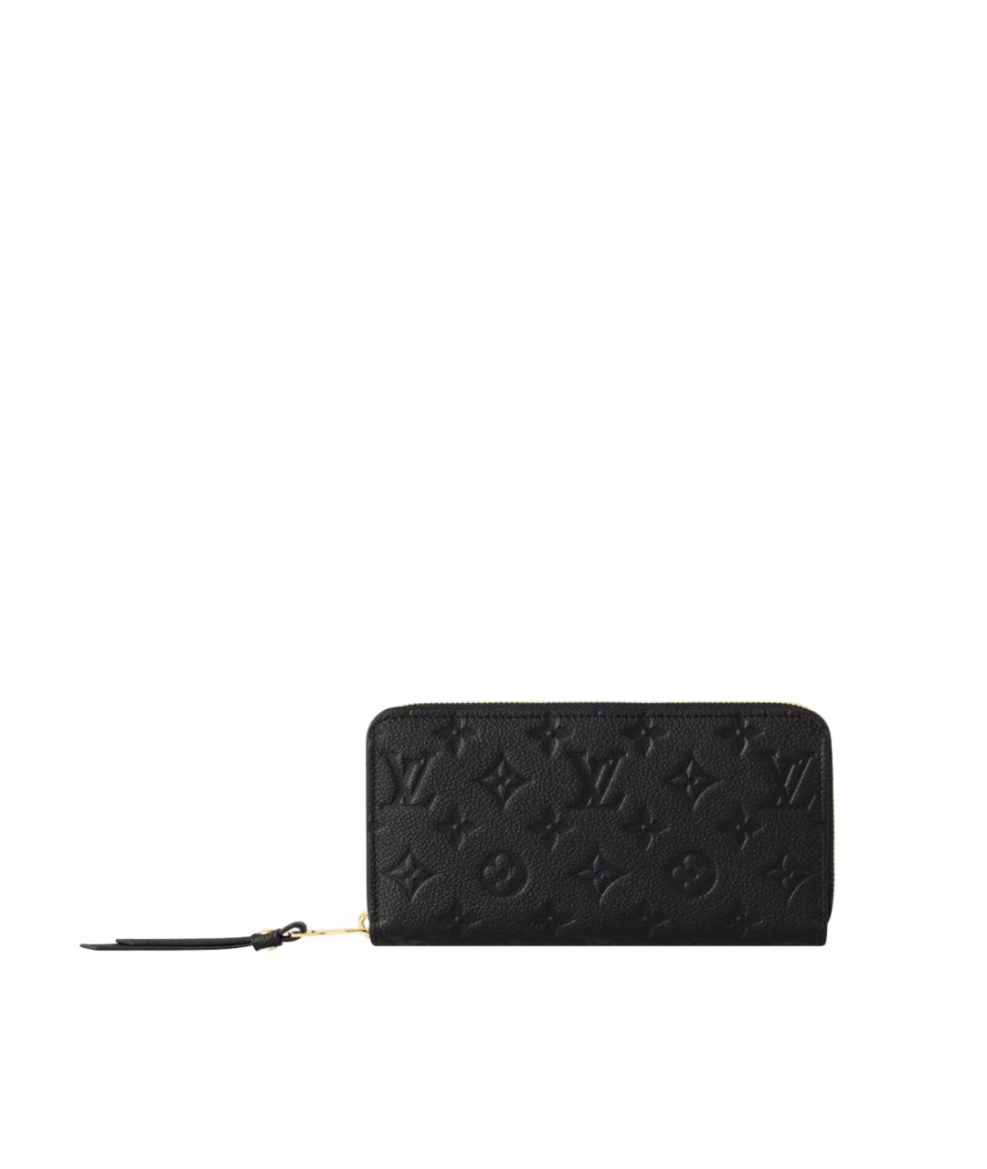 LOUIS VUITTON Черный кожаный кошелек, фото 1