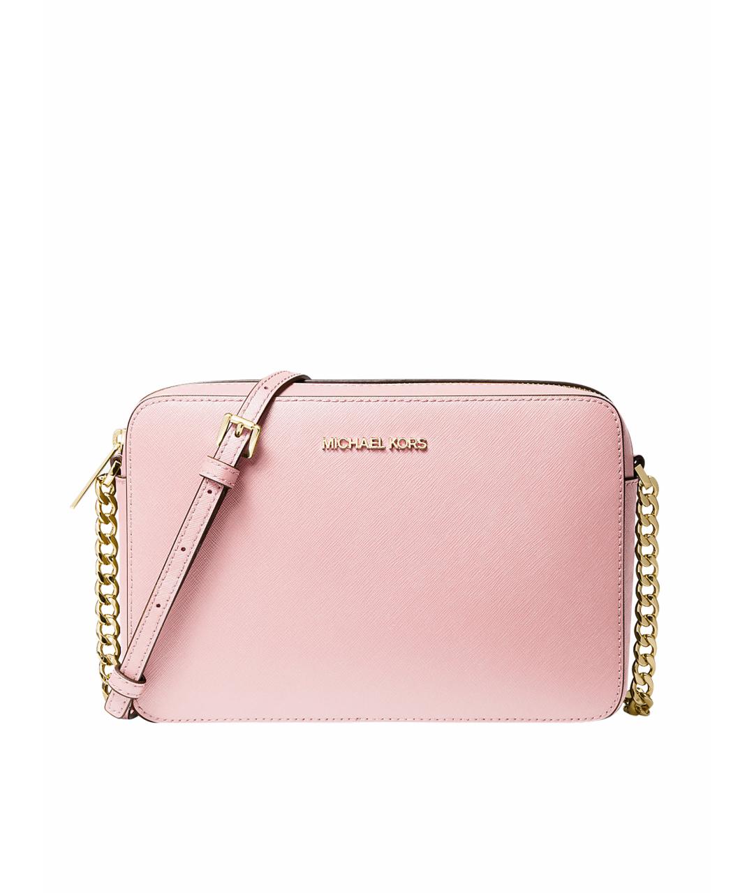 MICHAEL KORS Розовая кожаная сумка через плечо, фото 1