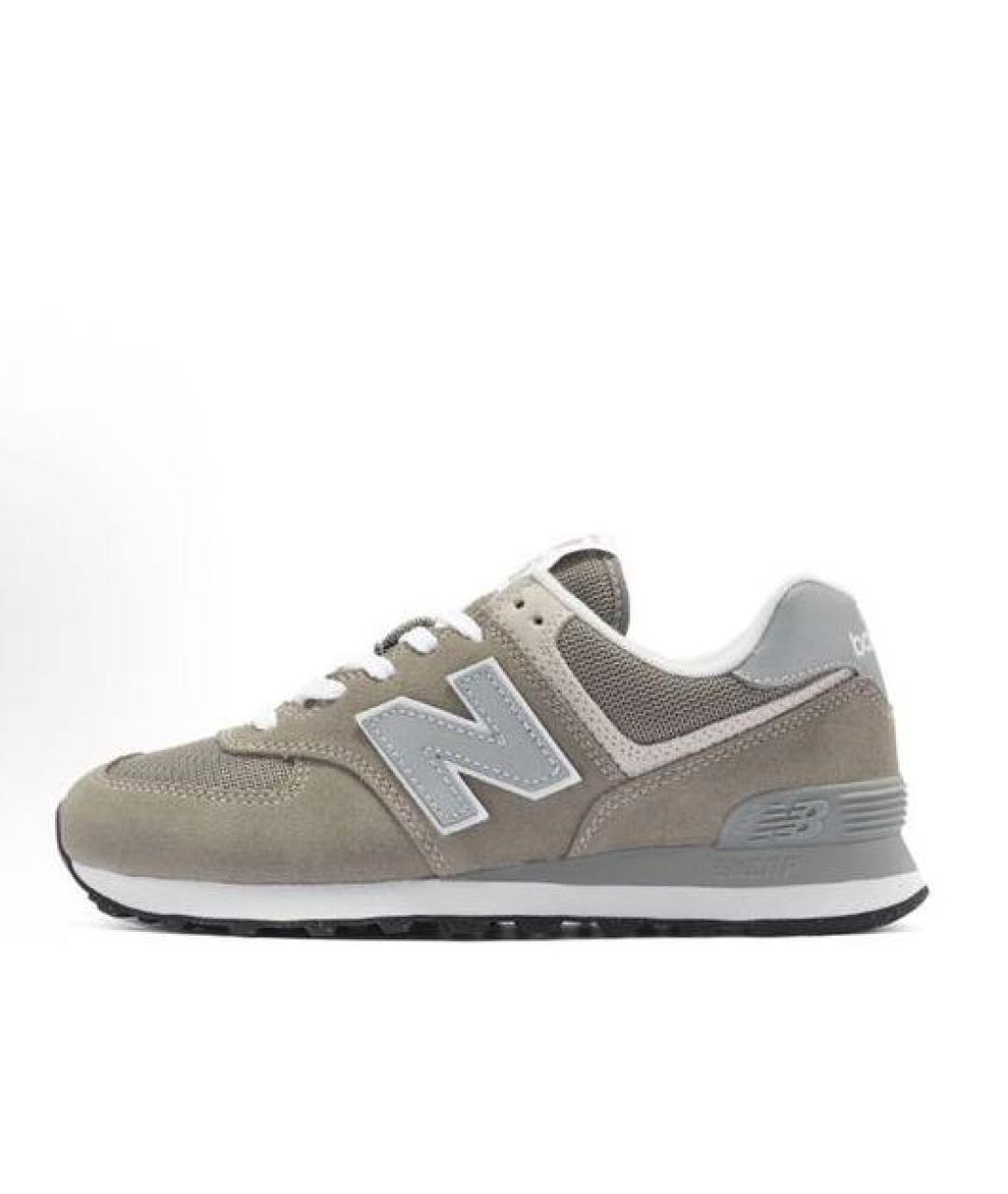 NEW BALANCE Бежевые замшевые низкие кроссовки / кеды, фото 3