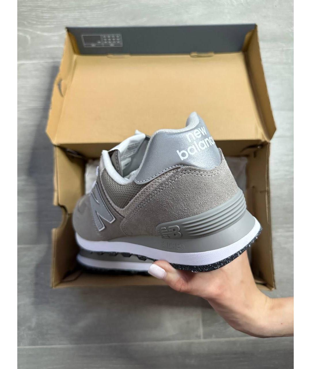 NEW BALANCE Бежевые замшевые низкие кроссовки / кеды, фото 6