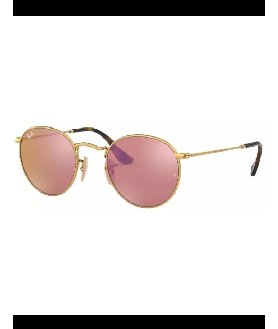 RAY BAN Коралловые металлические солнцезащитные очки, фото 9