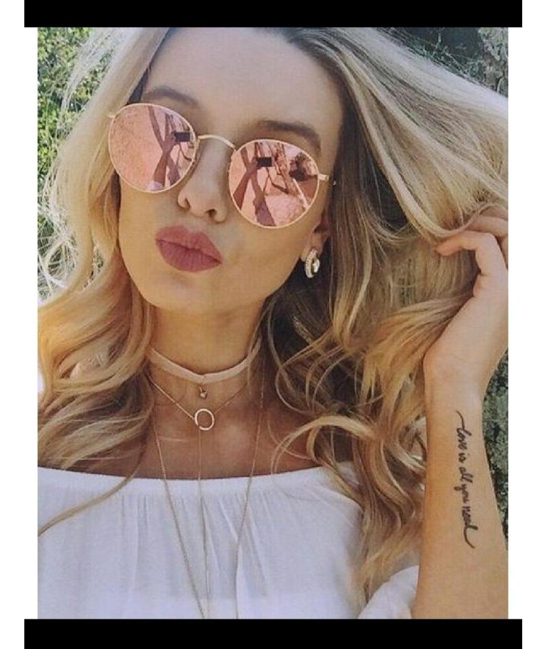 RAY BAN Коралловые металлические солнцезащитные очки, фото 8