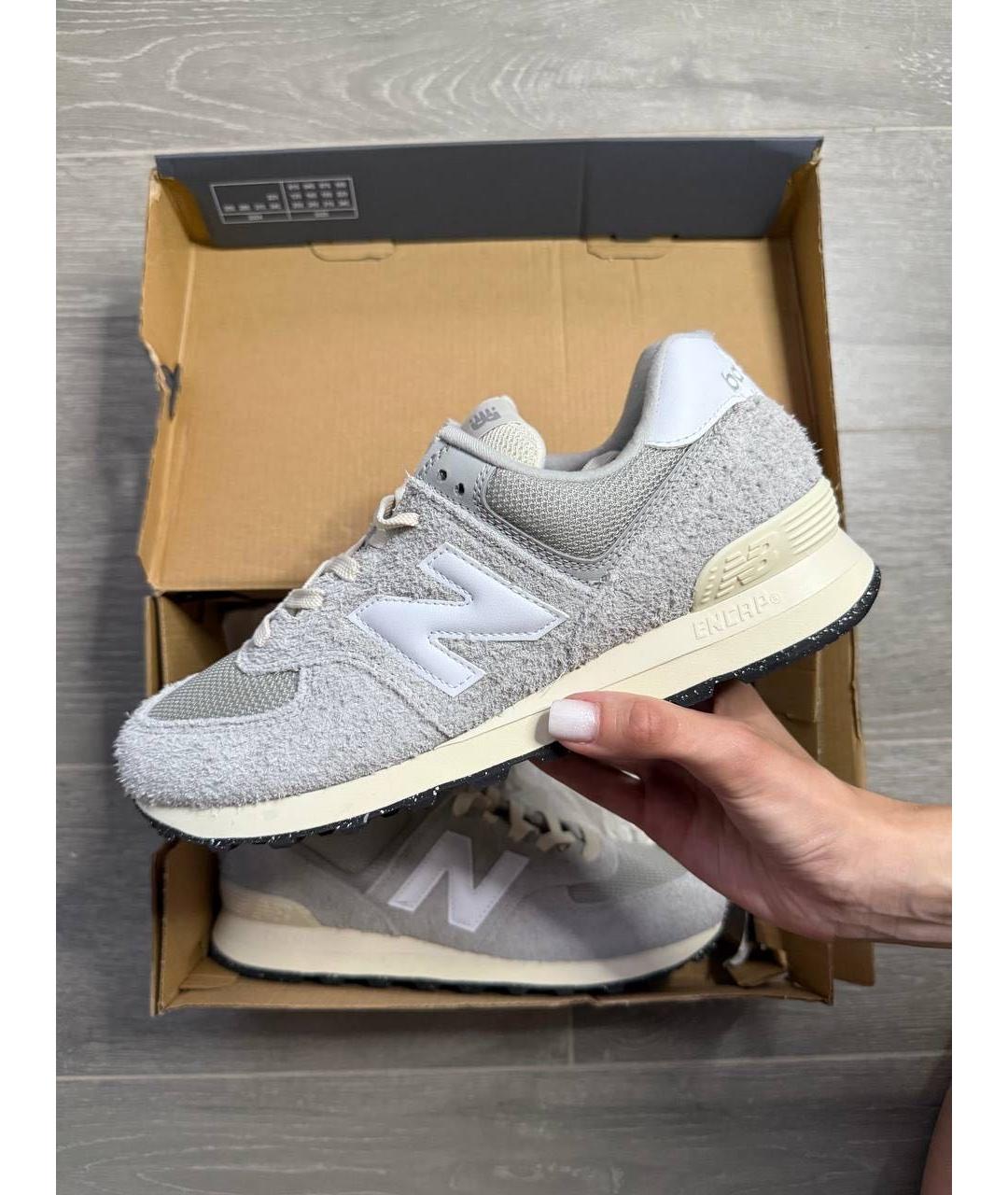 NEW BALANCE Серые низкие кроссовки / кеды, фото 4