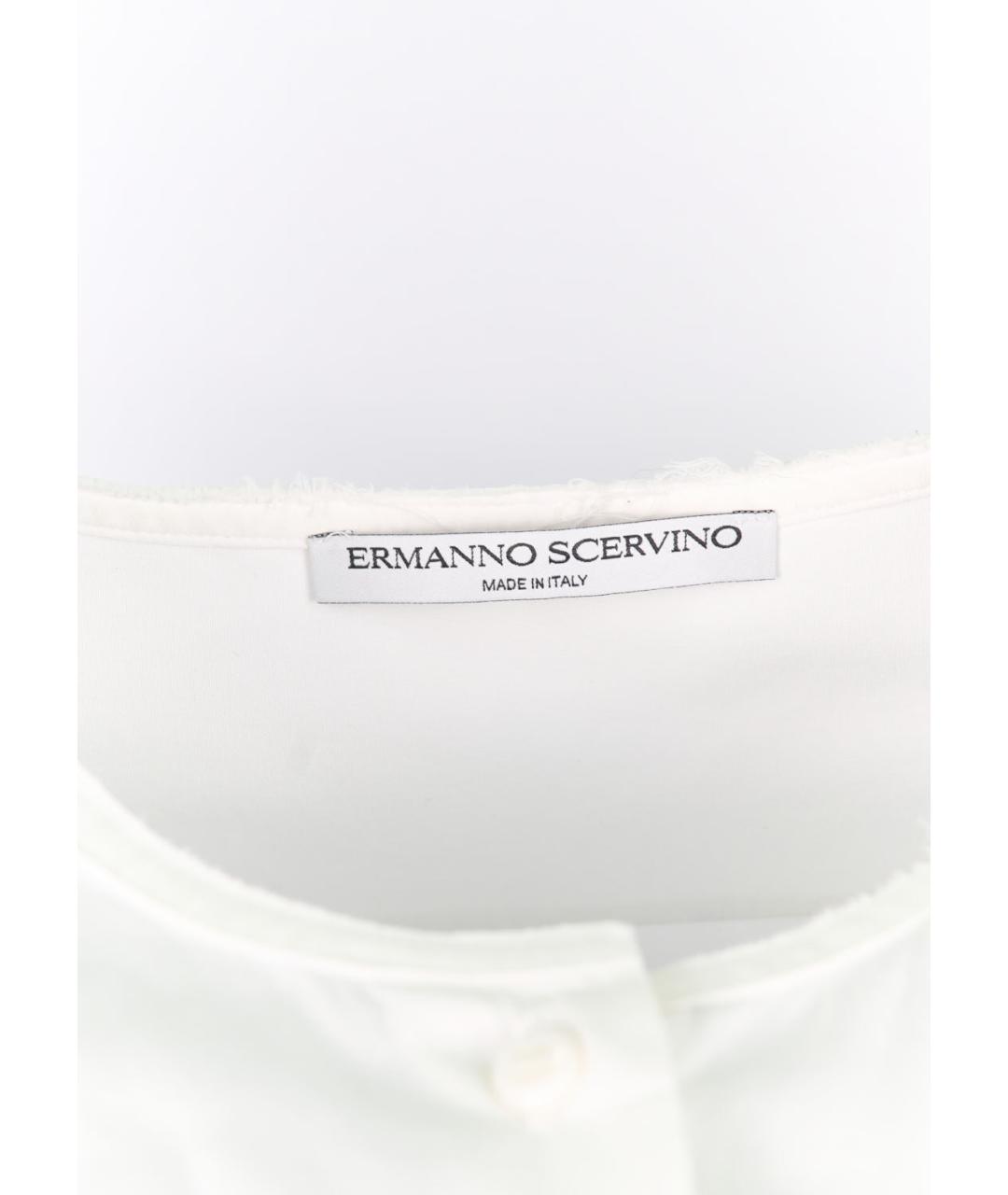 ERMANNO SCERVINO Белая хлопковая рубашка, фото 3