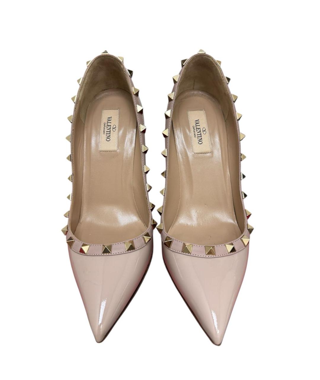 VALENTINO Бежевые туфли из лакированной кожи, фото 2