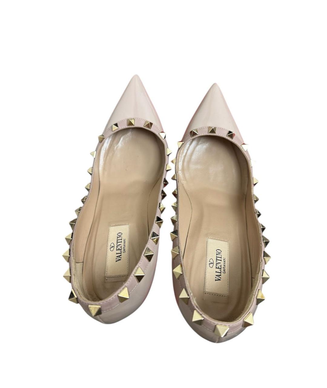 VALENTINO Бежевые туфли из лакированной кожи, фото 3