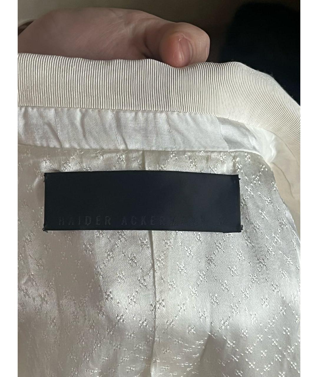 HAIDER ACKERMANN Белый вискозный жакет/пиджак, фото 3