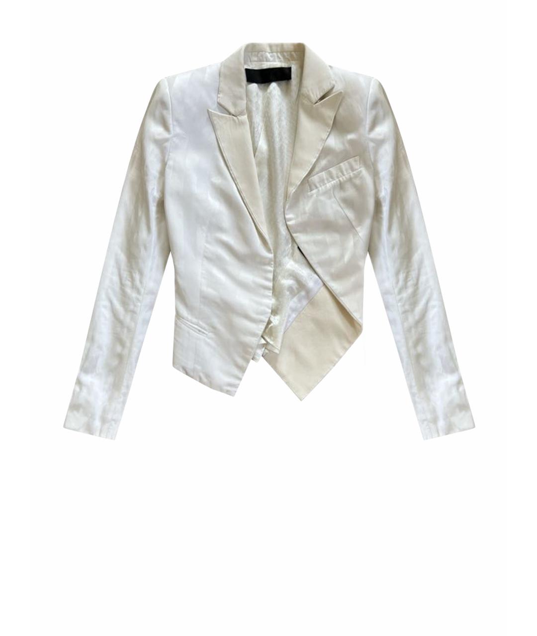 HAIDER ACKERMANN Белый вискозный жакет/пиджак, фото 6