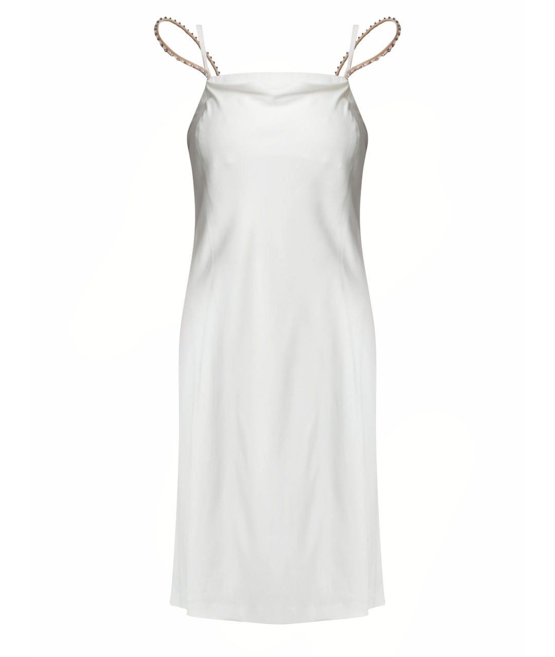 MAISON MARGIELA Белое ацетатное коктейльное платье, фото 1