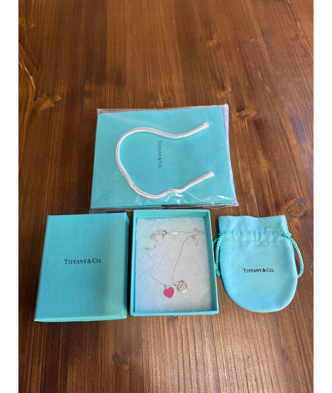 TIFFANY&CO Розовое серебряное колье, фото 3