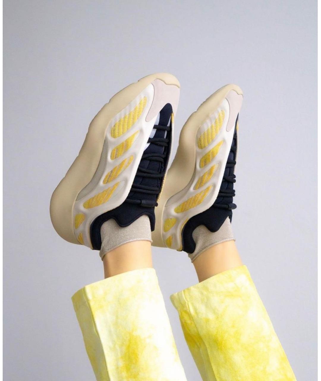 ADIDAS YEEZY Желтые кроссовки, фото 6