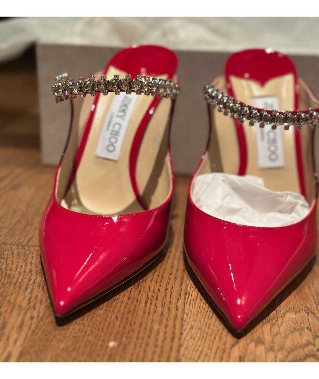 JIMMY CHOO Красные туфли из лакированной кожи, фото 2