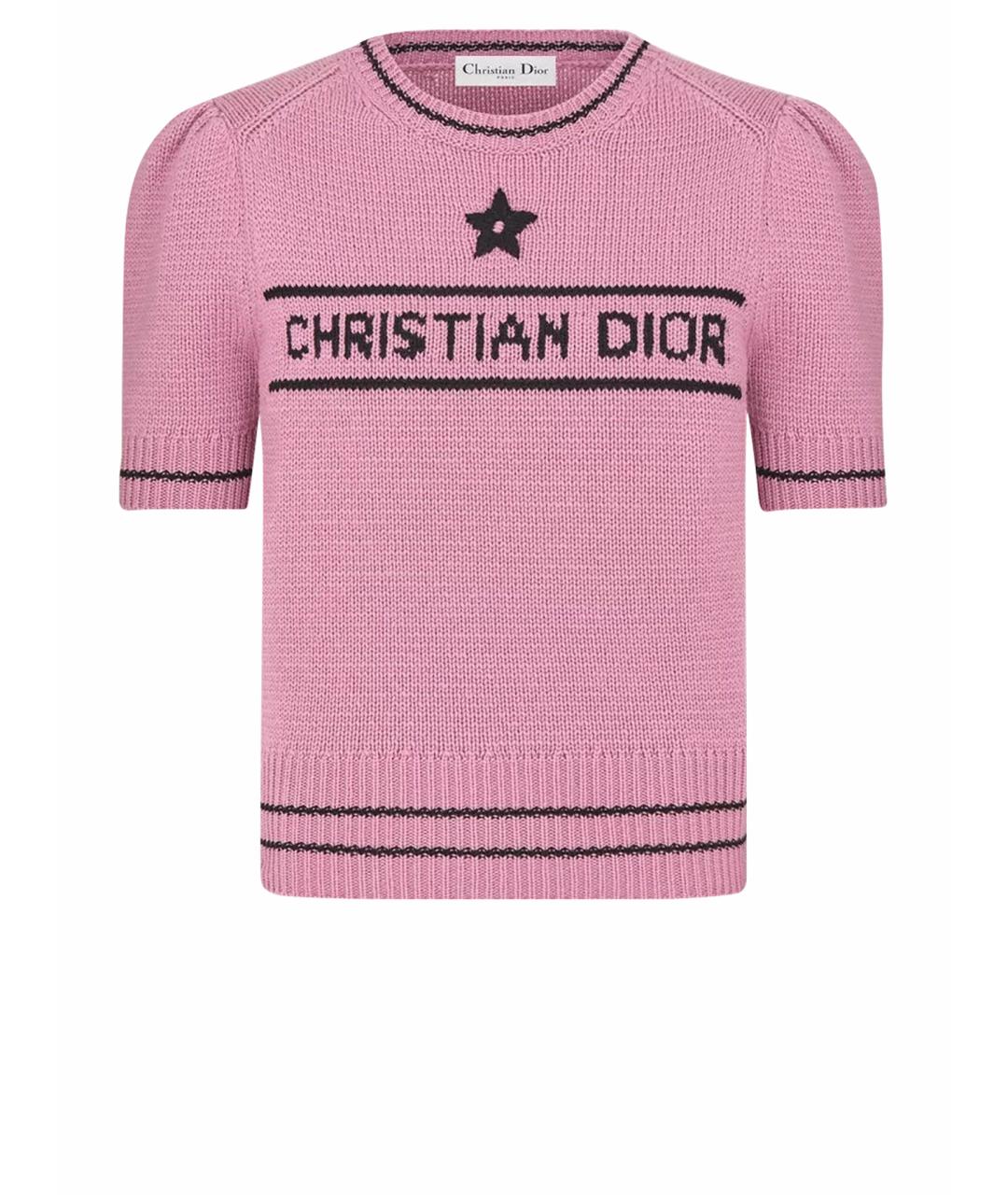 CHRISTIAN DIOR Розовый джемпер / свитер, фото 1