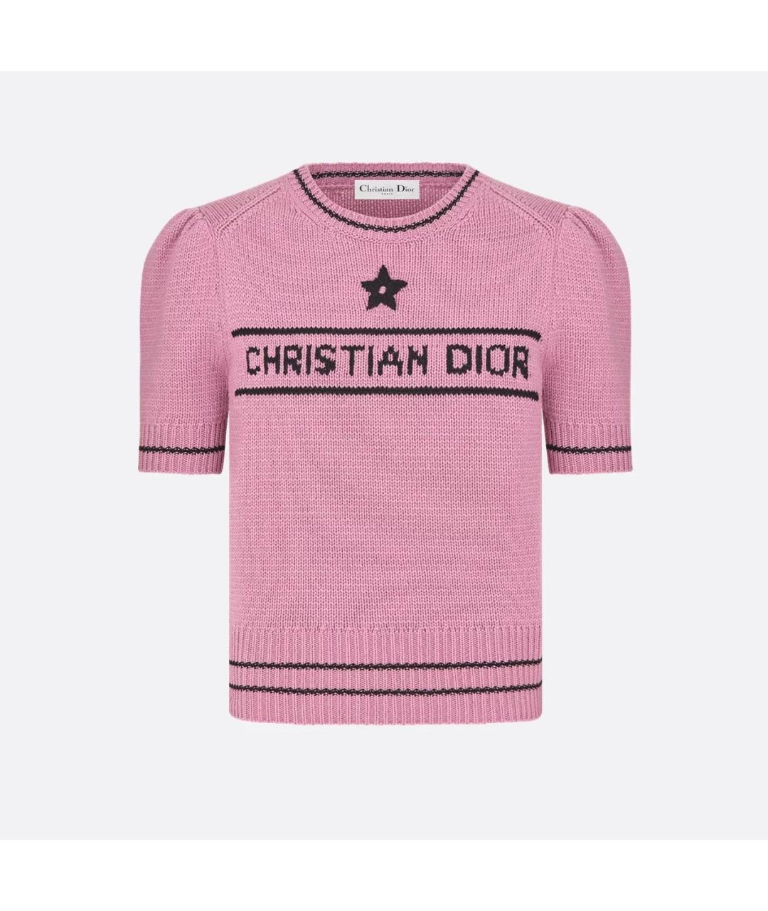 CHRISTIAN DIOR Розовый джемпер / свитер, фото 4