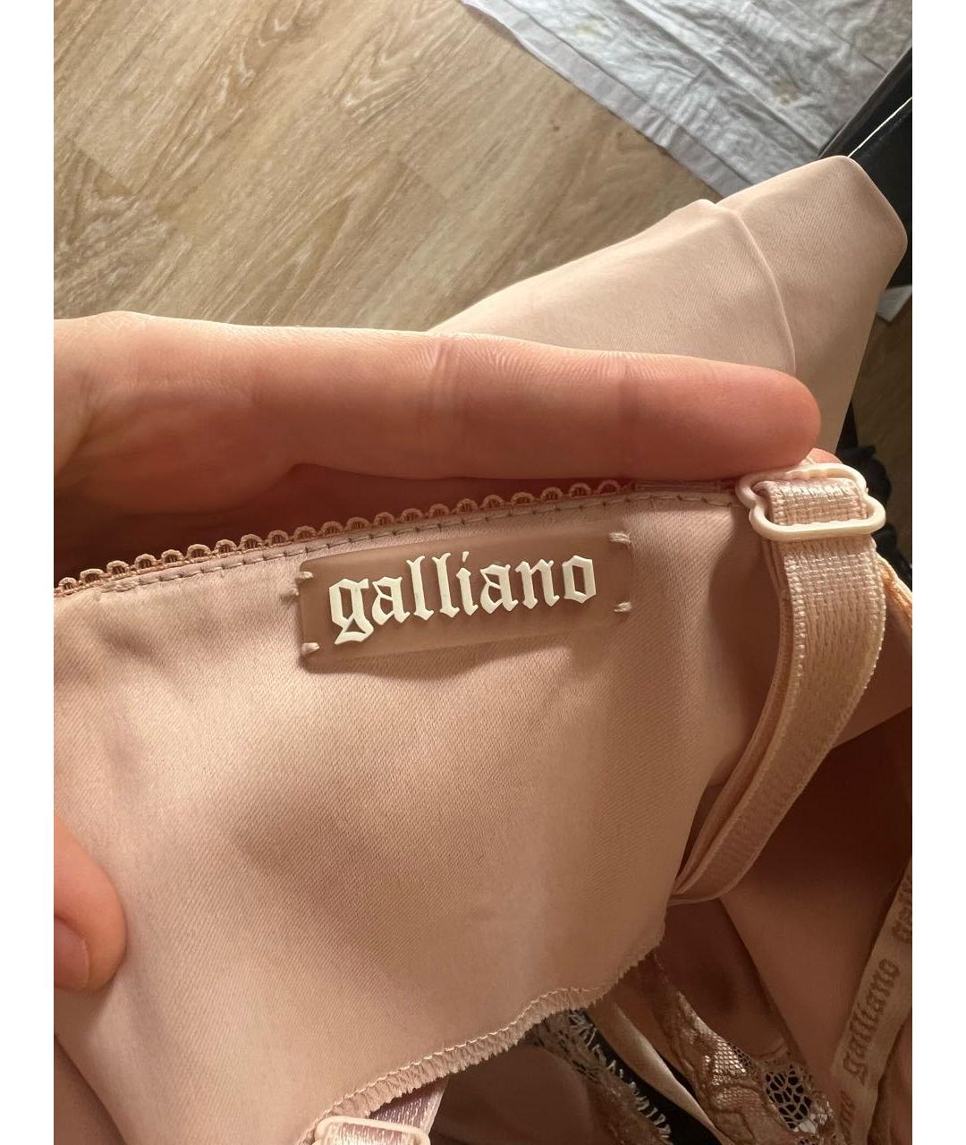 JOHN GALLIANO Розовое ацетатное повседневное платье, фото 3