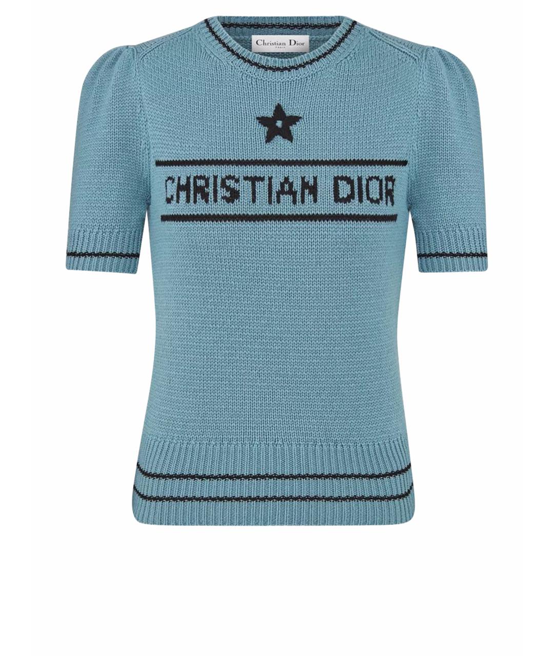CHRISTIAN DIOR Голубой джемпер / свитер, фото 1