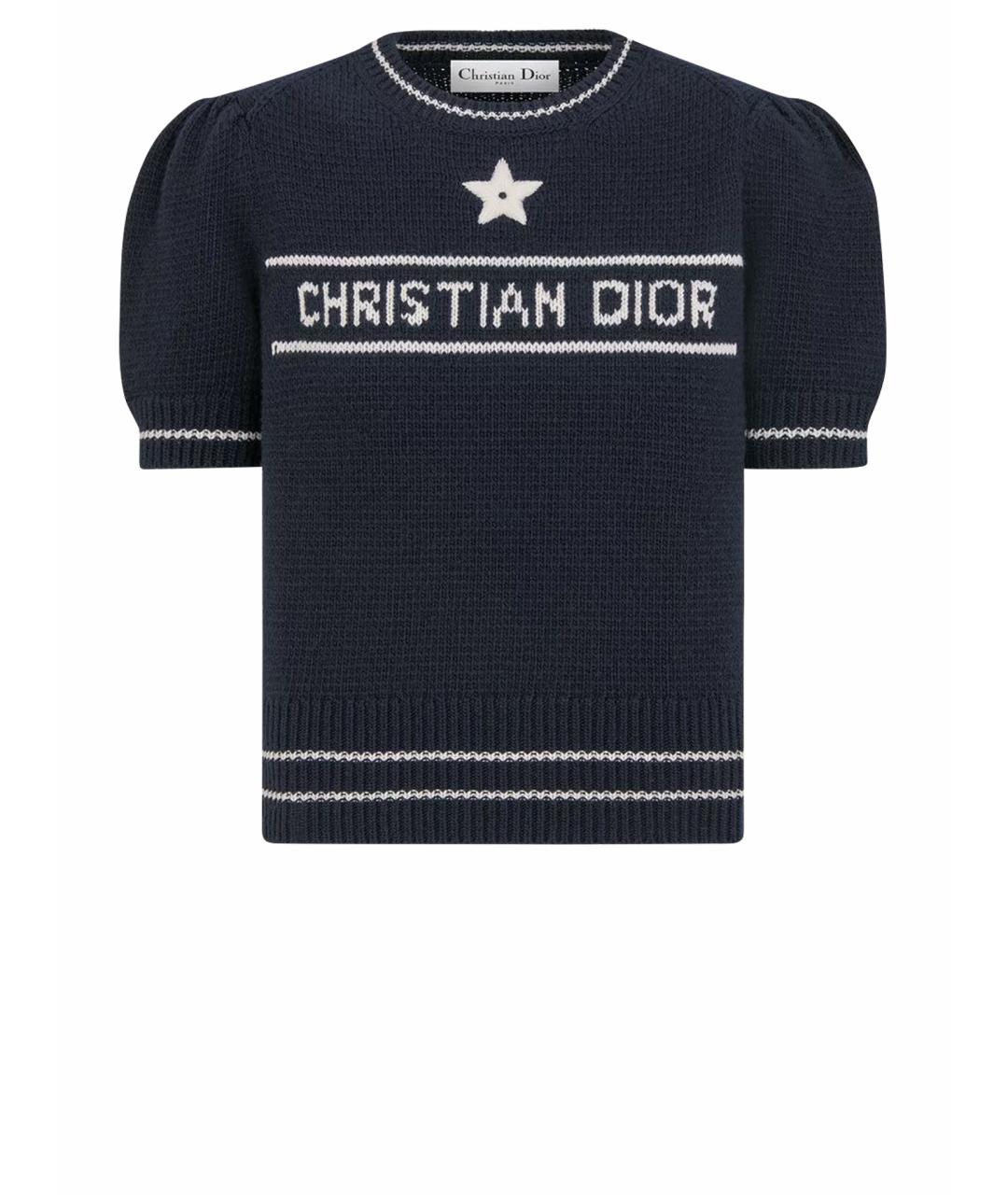 CHRISTIAN DIOR Темно-синий джемпер / свитер, фото 1