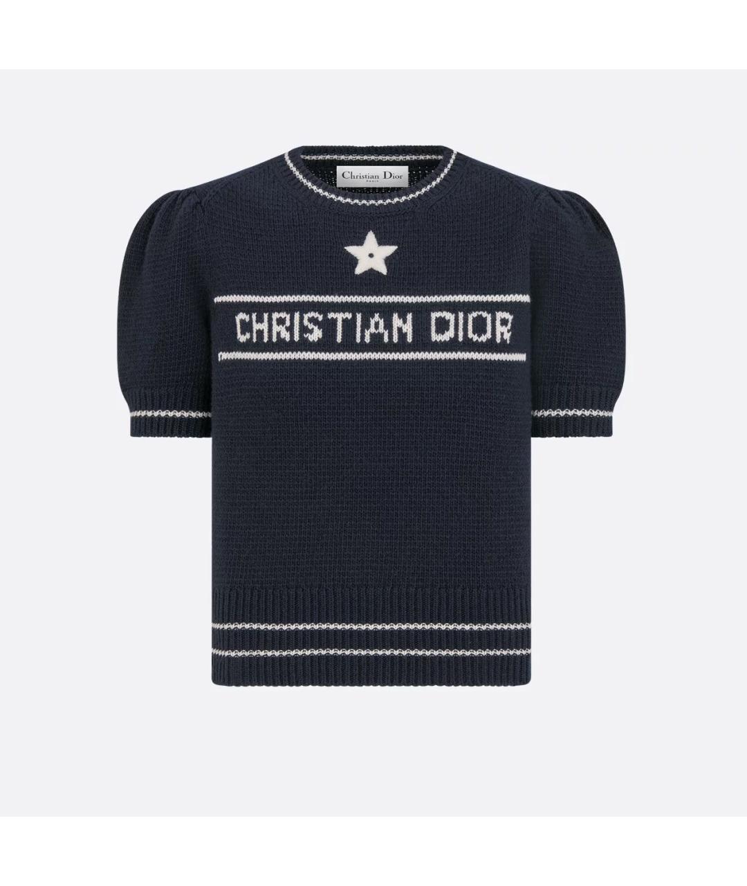 CHRISTIAN DIOR Темно-синий джемпер / свитер, фото 4