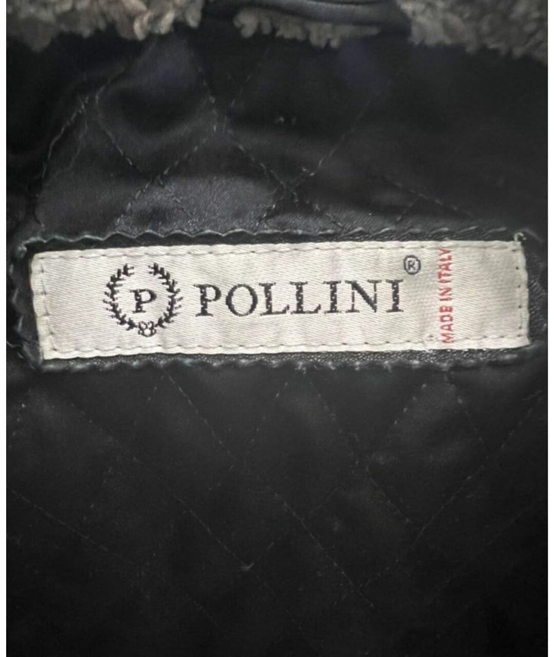 POLLINI Антрацитовая кожаная куртка, фото 4