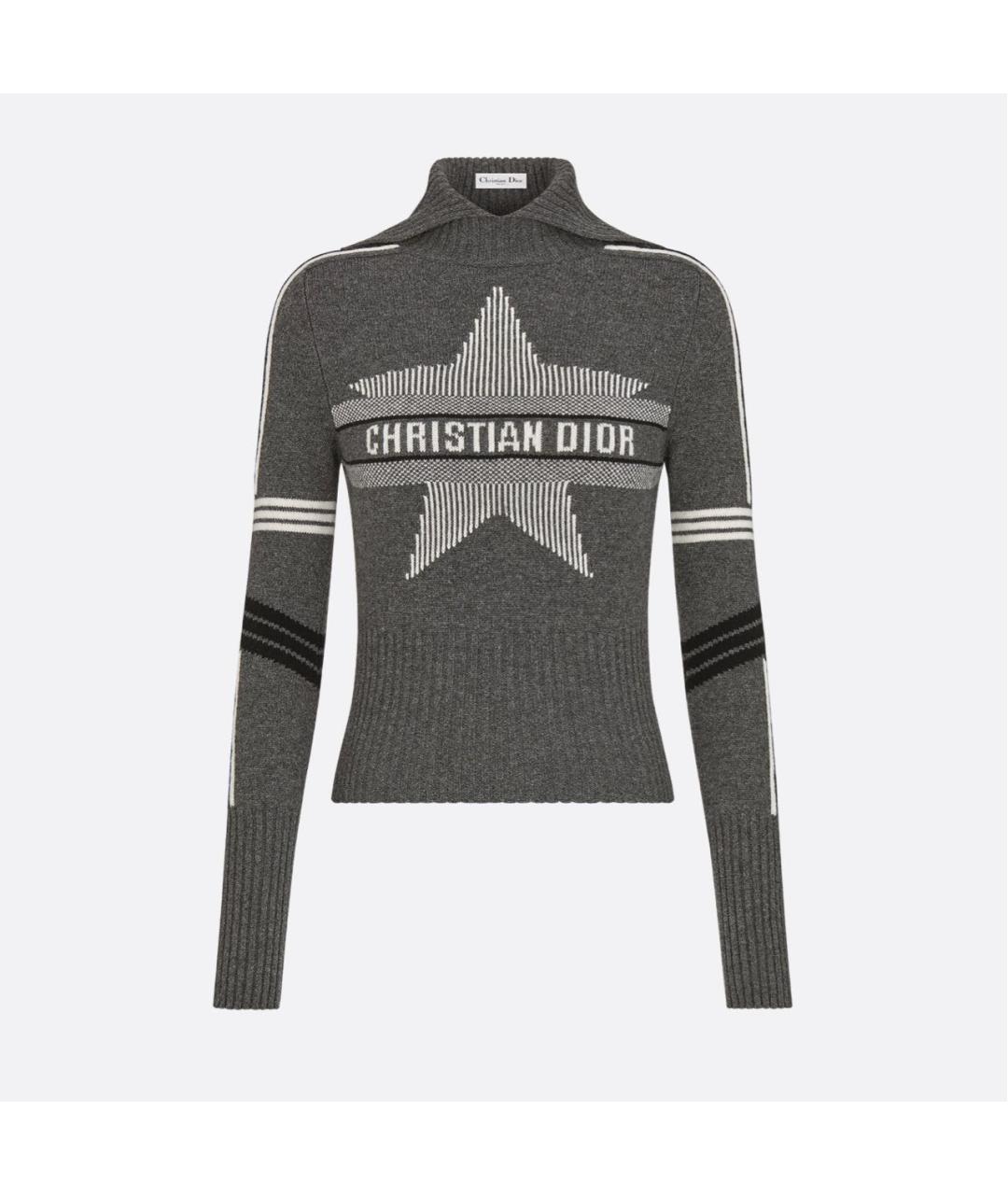 CHRISTIAN DIOR Серый джемпер / свитер, фото 3