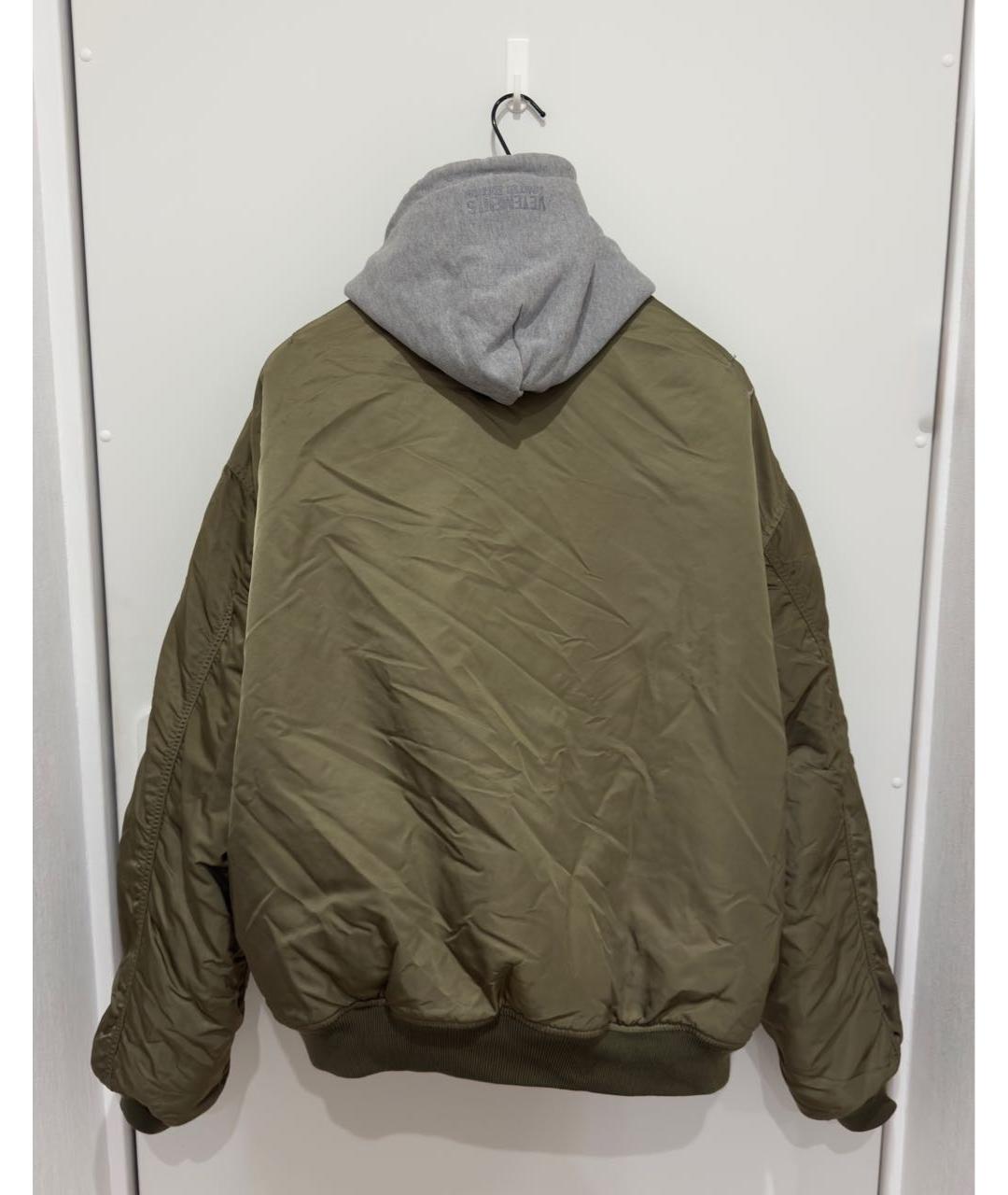 VETEMENTS Зеленая синтетическая куртка, фото 3