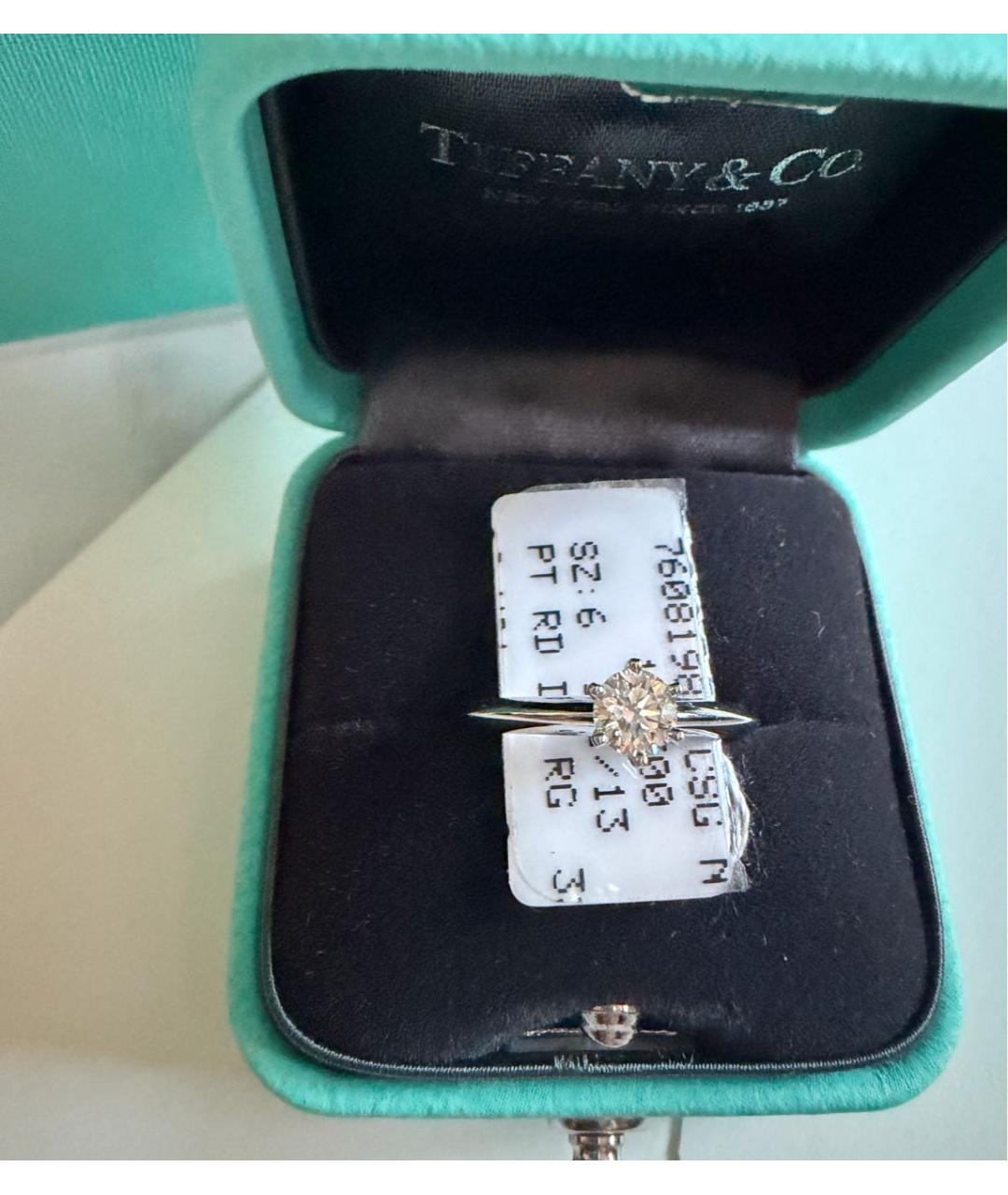 TIFFANY&CO Серебряное платиновое кольцо, фото 2